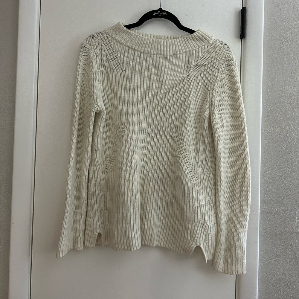 Talbots Cream Cowl Neck Sweater